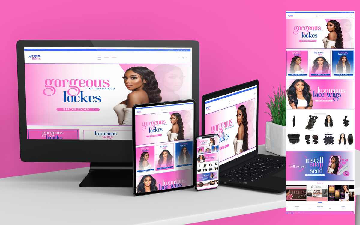 Pink, White & Blue Banners - BrandingStudio314