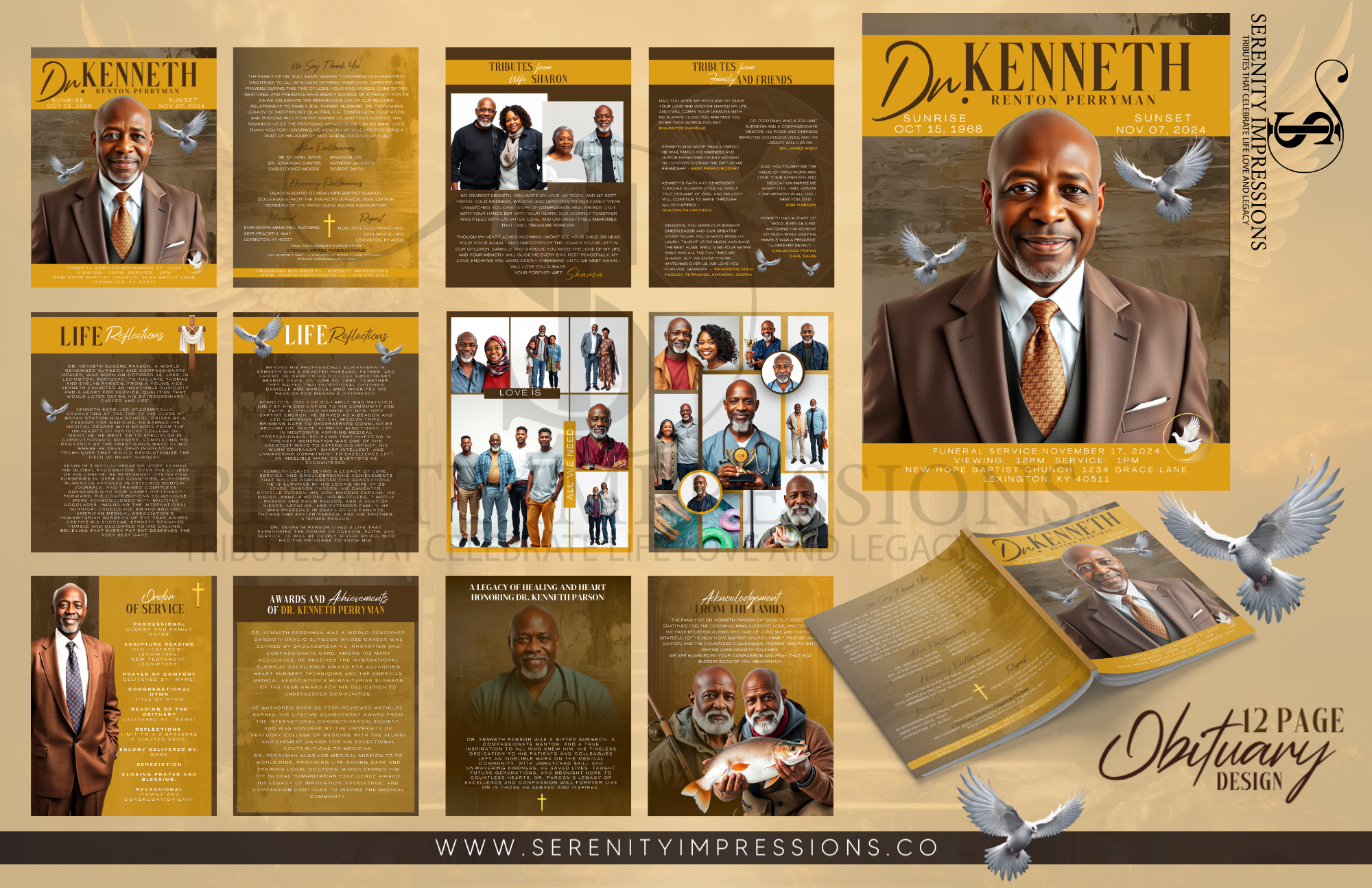 Obituary Design Mock Up Service