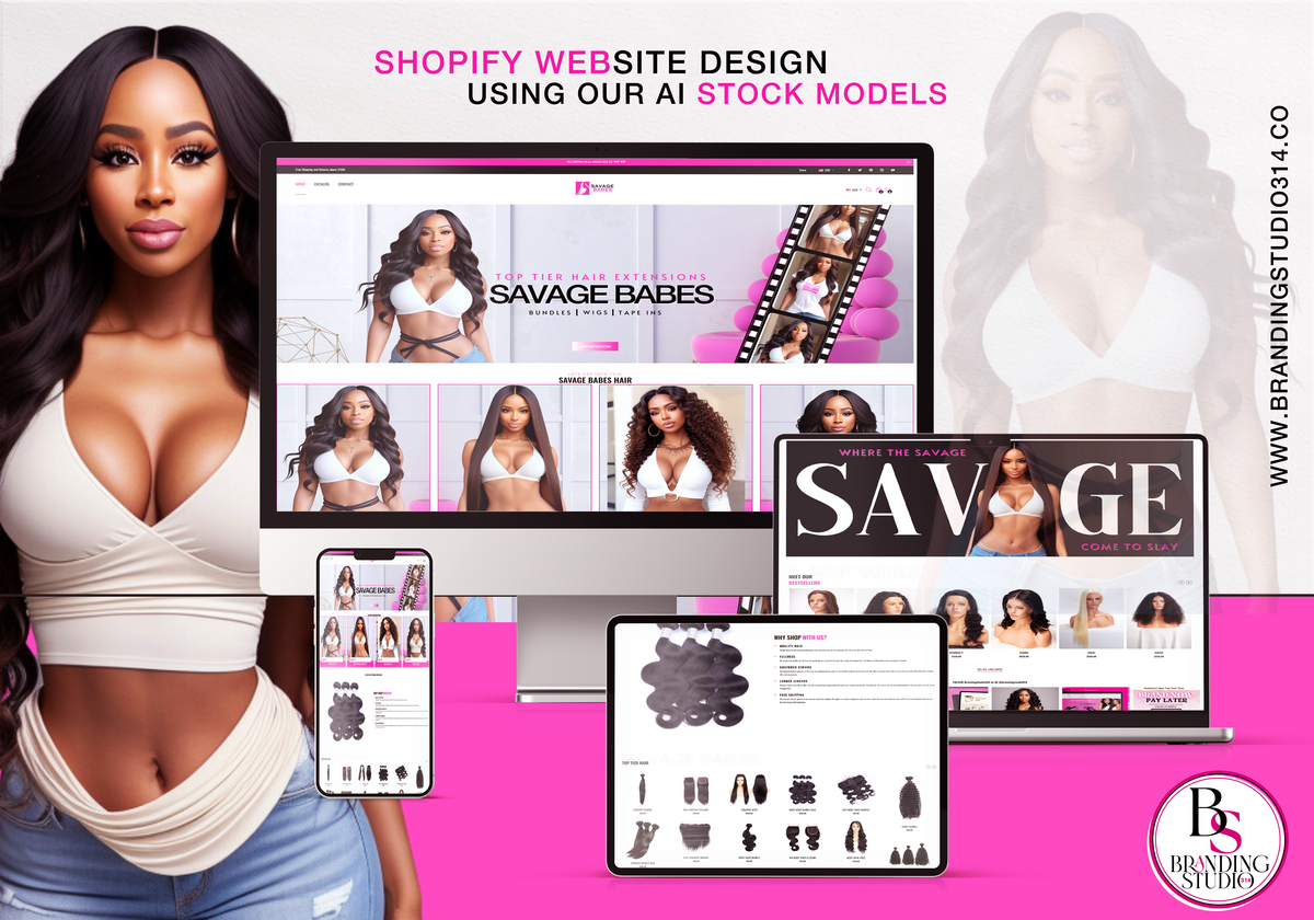 Pink White & Black Banners - BrandingStudio314