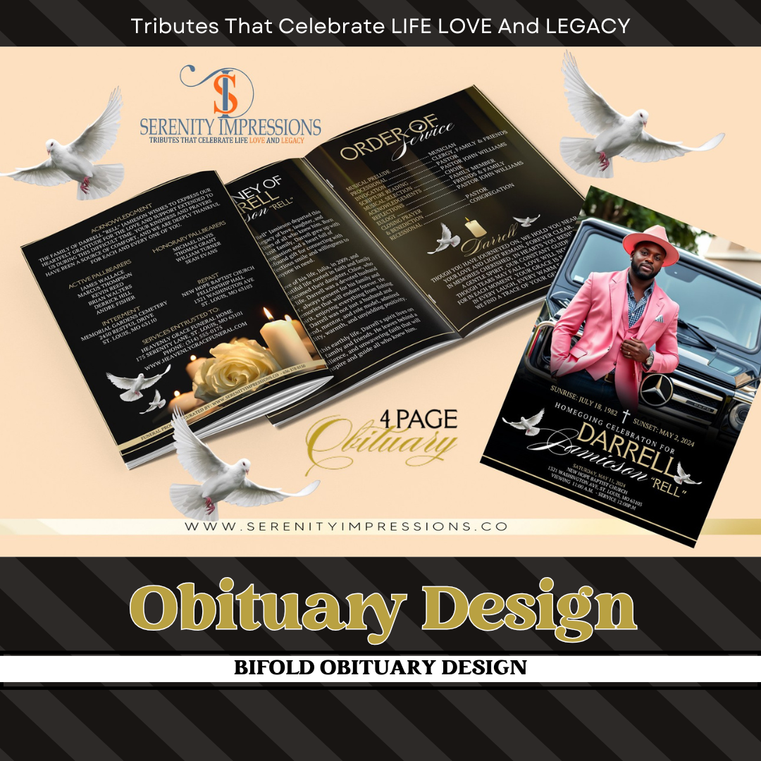 Obituary Design Mock Up Service