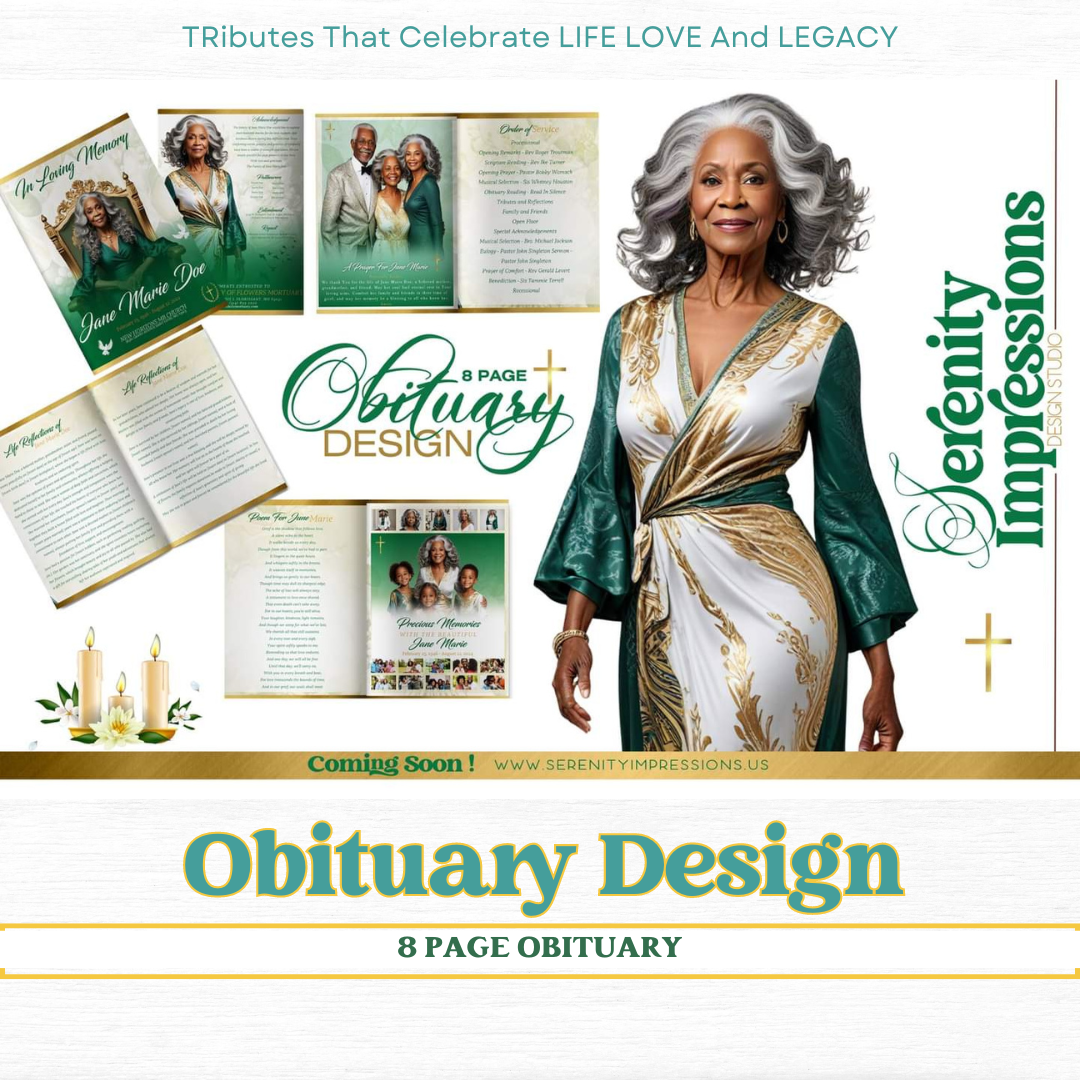 Custom Obituary Design Service (Design ONLY)