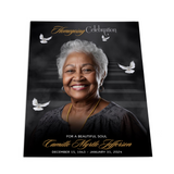 DIY Canva Funeral Programs, 4 page  Female Obituary Design