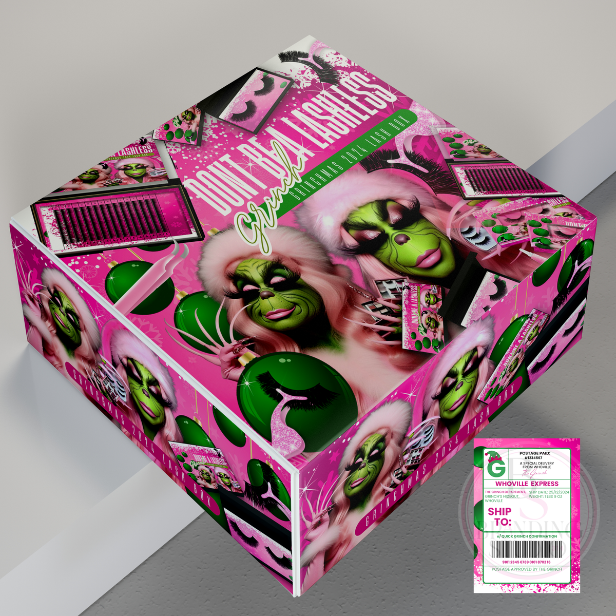 Grinchmas Christmas Box  Design Templates - Instant Download for Canva