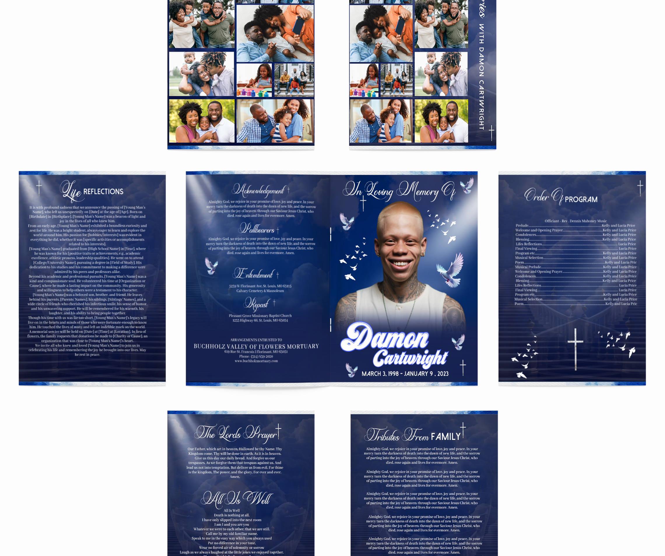 Magazine Style Obituary   (Design & Print) - Serenity Impressions Design Studio LLC