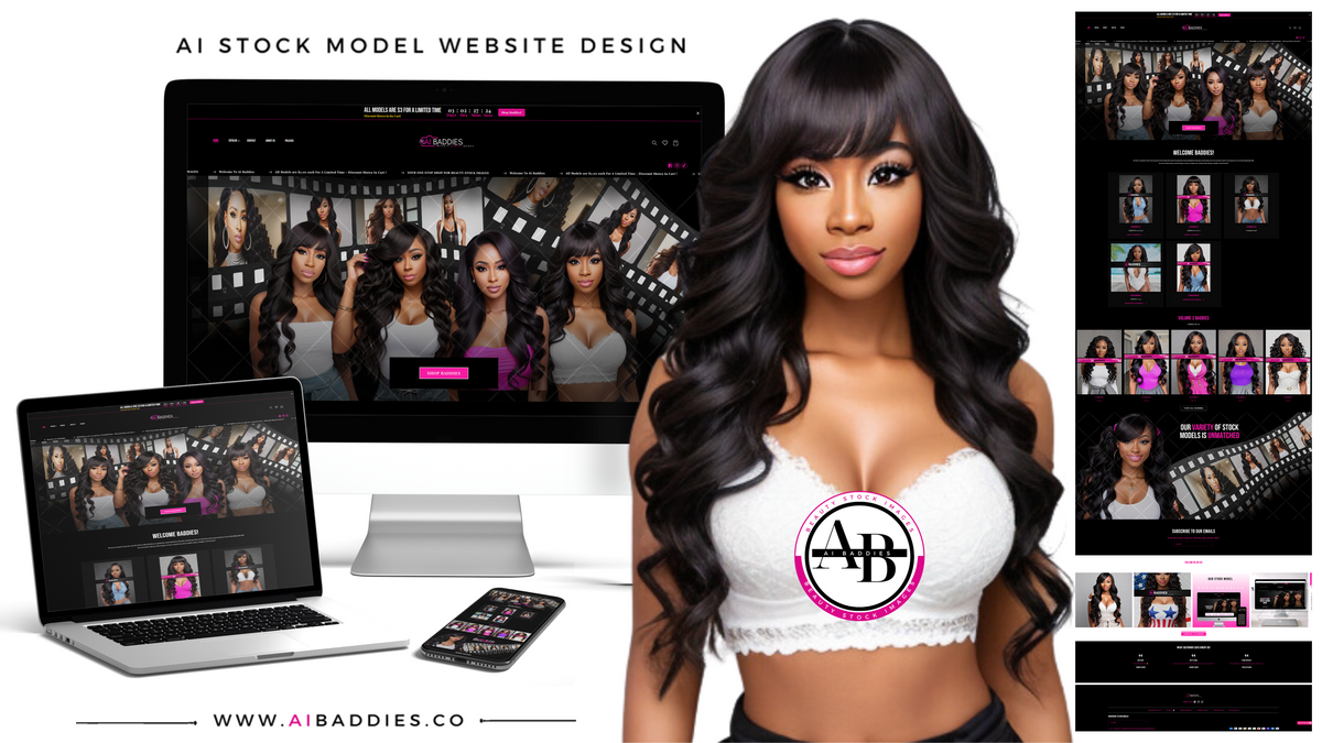 Stock Model Website Banners - BrandingStudio314