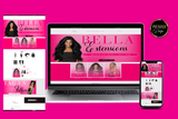 Pink Hair -  Premade Website Design + Theme Installation - BrandingStudio314